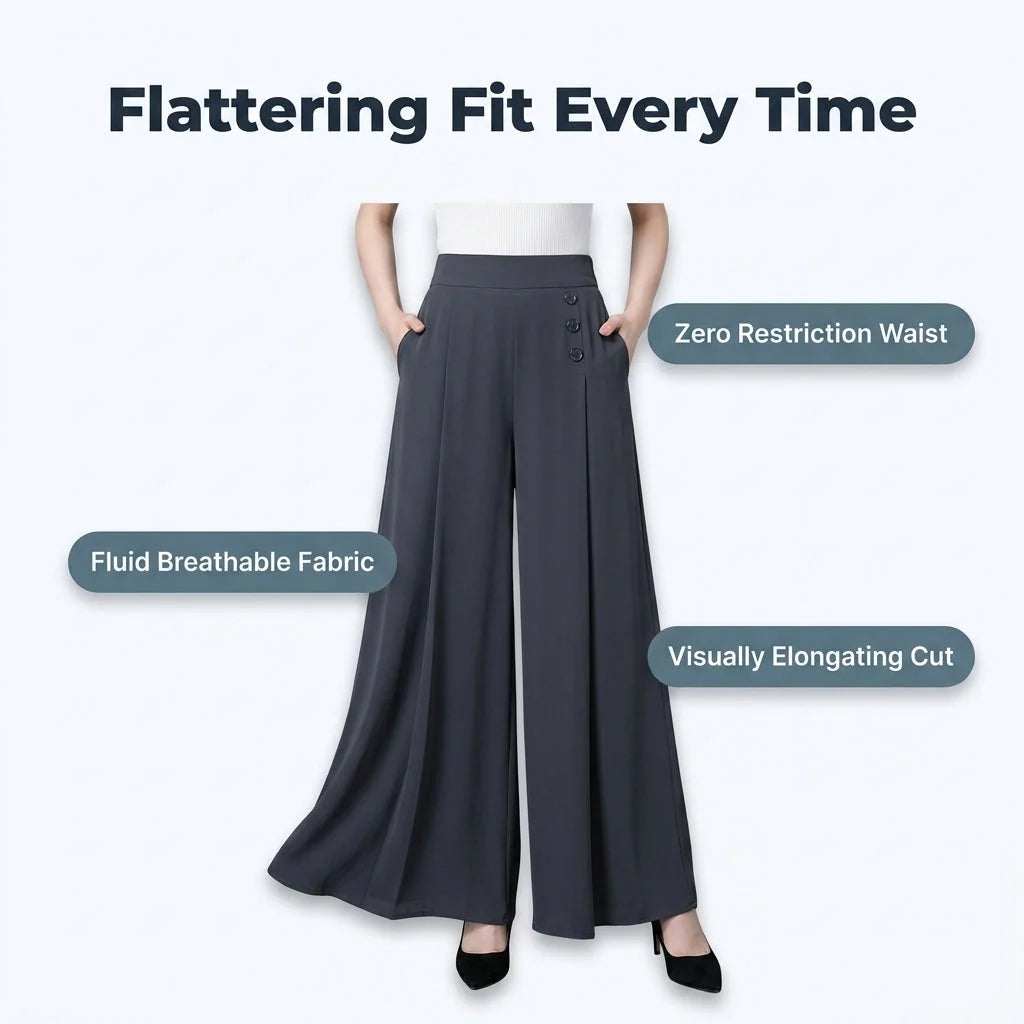 Pantalon Large Élégant - Flatte Instantanément Votre Silhouette